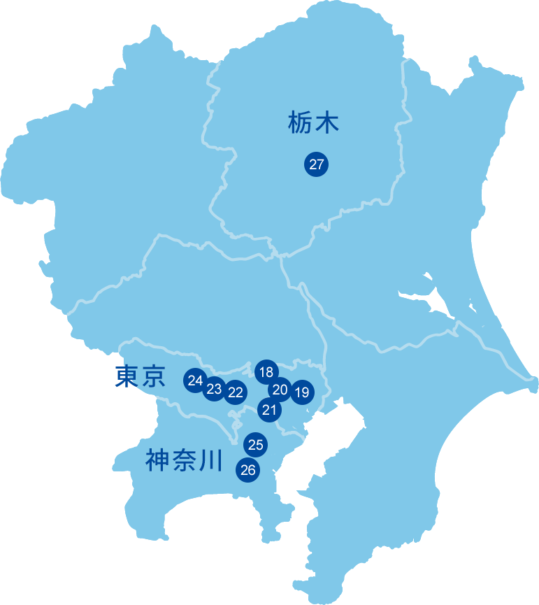 関東地図 連携病院